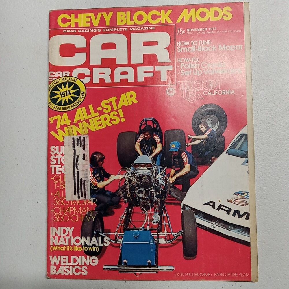 Car Craft Nov 1974 Chevy Blok Mods, Welding Basics ID:39977